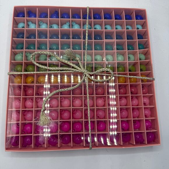 NEW Anthropologie Mini Opaque Christmas Ball Ornaments Set of 144 Glitterville - Picture 2 of 3